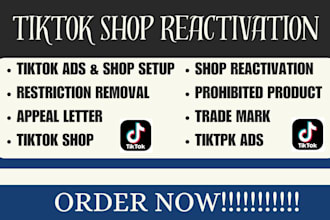 fix tiktok shop suspension, appeal tiktok ads ban, and restore account