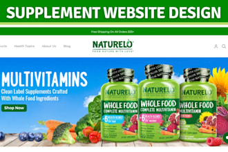 design private label supplement shopify store supplement website peptide store