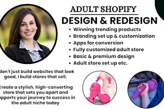 build adult shopify store, SEO optimized lingerie store, dropshipping shopify