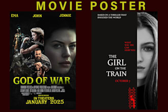 design high quality cinematic movie posters and film posters