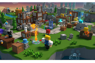 build full roblox game with roblox scripting, roblox map, 3d weapon, gui, models