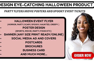 design eyecatching halloween party flyers movie poster and spooky event tickets
