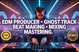 produce edm ghost production beat making mixing mastering songwriter