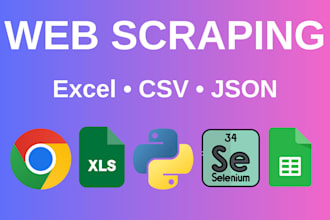 collect and scrape website data into excel or CSV