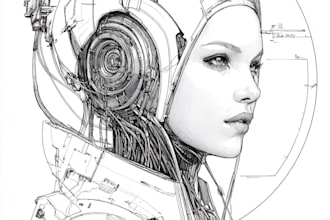 sci fi character illustration or sci fi character