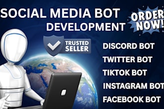 develop social media automation bot, instagram bot, tiktok bot, facebook bot