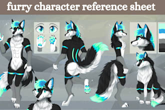 draw custom furry art, furry commission, anthro oc, furry ref sheet, nsfw furry