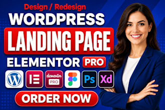 design wordpress landing page landing page design ui ux elementor landing page
