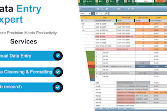 do data entry, data cleaning, data formatting, and web research