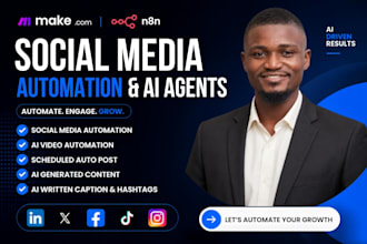 make social media automation make com automation n8n social media ai automation