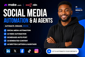 make social media automation make com automation n8n social media ai automation