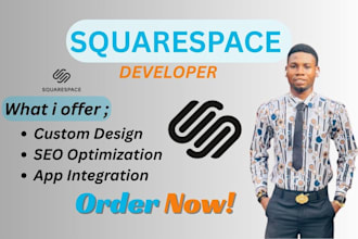 design custom squarespace website development build squarespace SEO landing page