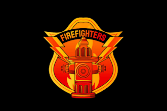 draw wonderful firefighter character mascot logo design