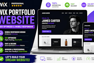 design a professional wix portfolio website SEO and mobile responsive design
