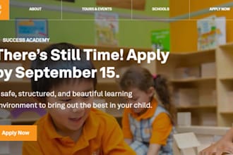 build squarespace charter school website elementary school kindergarten website