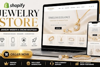design shopify jewelry store, jewelry website and online boutique