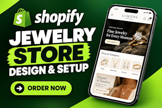 design shopify jewelry store, jewelry website and online boutique