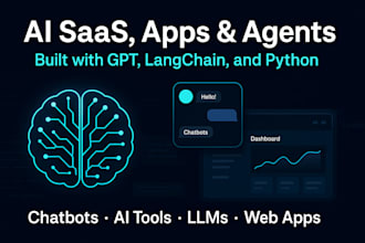 ai saas app, ai web application, ai saas website, ai software developer ai agent