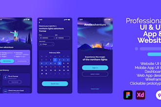 ui UX design, website, dashboard, and mobile app UI design