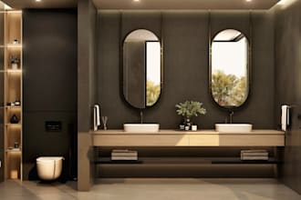do exclusive bathroom interior design and 3d renderings