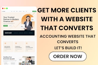 design professional accounting website and finance website for more clients
