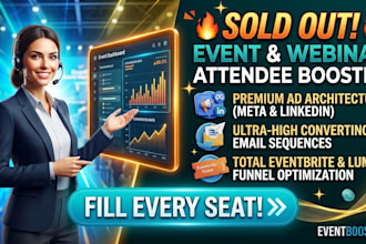 build a high conversion event marketing funnel for eventbrite or webinar ticket