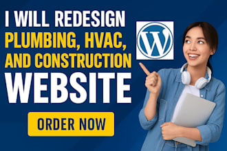 redesign plumbing, hvac, and construction website
