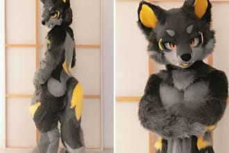 create fursuit avatar furry avatar furry ref sheet fursona art vrchat avatar