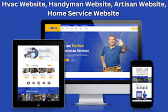 develop hvac website, handyman website, artisan website, home service website
