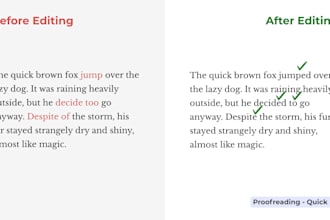 proofread and edit your text for clarity and correctness