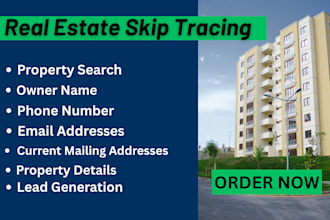 do real estate skip tracing, property research and lead generation