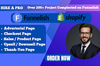 clone shopify funnelish advertorial, product, sales and squeeze pages
