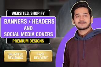 design custom website banners or hero section images