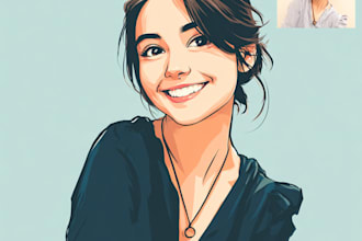 draw cartoon vector portrait from your photo