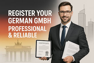 register your german gmbh company and assist with trade register entry