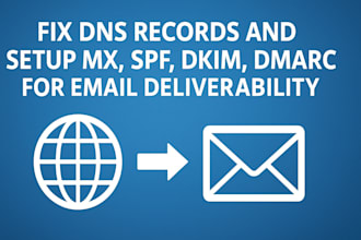 setup and fix dns records mx txt spf dkim dmarc for emails