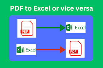 professionally convert PDF to excel or vice versa