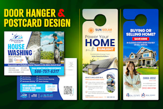 design door hanger, postcard, direct mail eddm for your business
