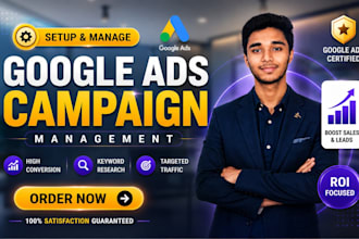 setup and manage google ads ppc campaigns ad manager and ga4 ecommerce tracking