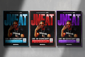 do custom event flyer, concert or party flyer design