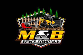 create awesome gorgeous fence and skid steer logo design