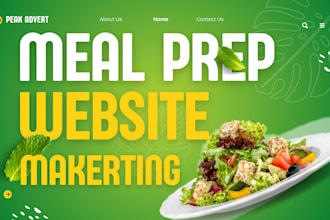 set meal prep ads, design meal prep website, personal chef website meal prep ads