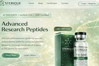 build peptide website supplement website research peptide supplement store