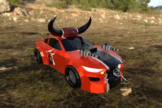 make custom low poly car 3d models for your game or video