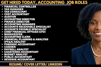 write ats resume for accountant, cpa, bookkeeper, payroll specialist, auditor