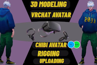 edit upload 3d vrchat avatar character design vtuber furry anime nsfw animation