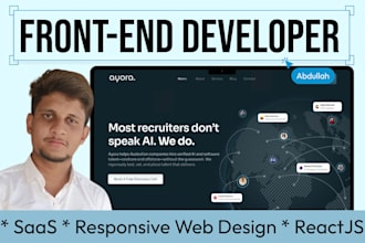 be front end developer in react and next js