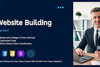 custom website design in html css or reactjs or bootstrap