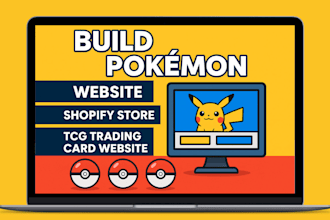 build pokemon website, pokemon shopify store, pokemon tcg trading card website