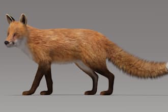 3d cgi animal animation character creatures xgen hair 3d dinosaur vfx lego model